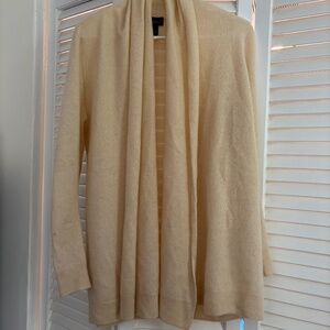 Cream cashmere open-front cardigan M